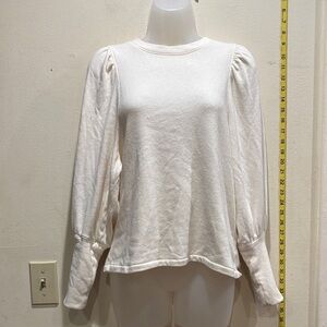 Madewell Cream Long Sleeve Blouse